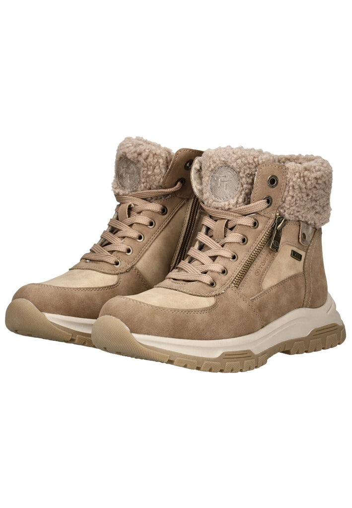Tom Tailor Stiefelette Lederimitat/Textil Braun Warmfutter