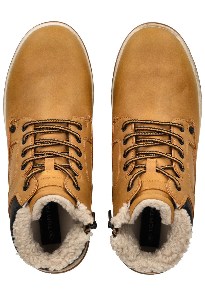 Tom Tailor Stiefelette Lederimitat/Textil Camel Warmfutter