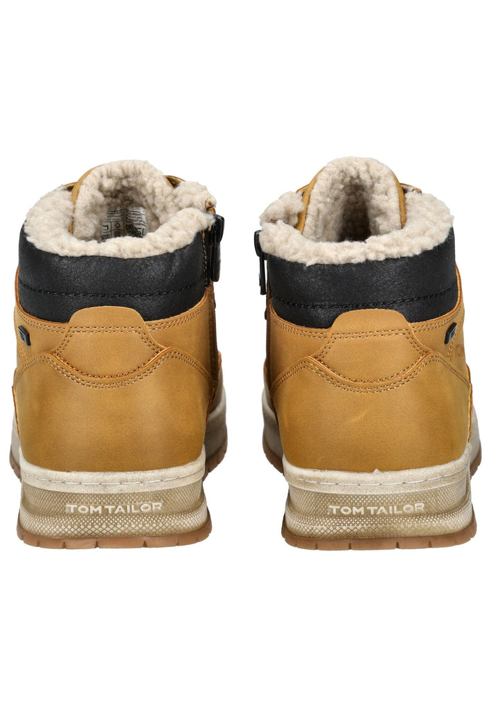 Tom Tailor Stiefelette Lederimitat/Textil Camel Warmfutter