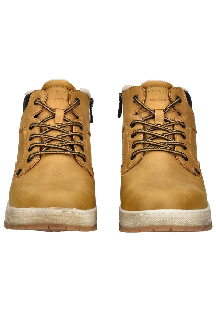 Tom Tailor Stiefelette Lederimitat/Textil Camel Warmfutter