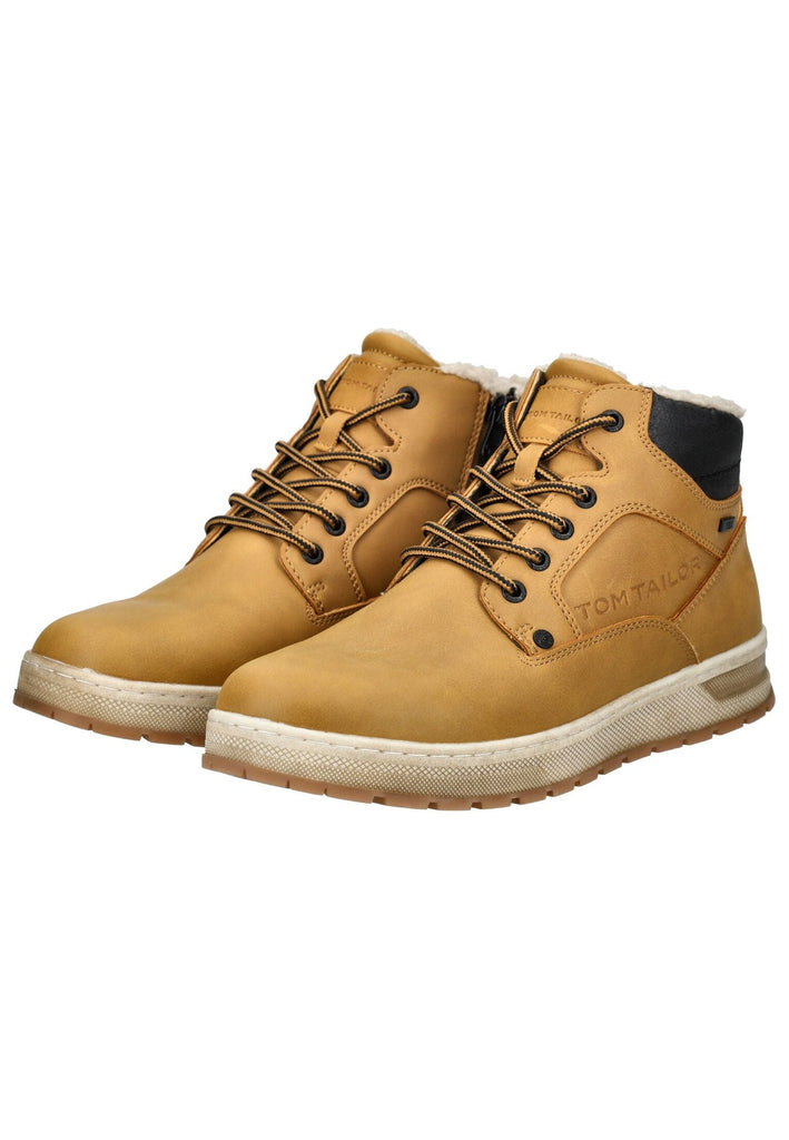 Tom Tailor Stiefelette Lederimitat/Textil Camel Warmfutter