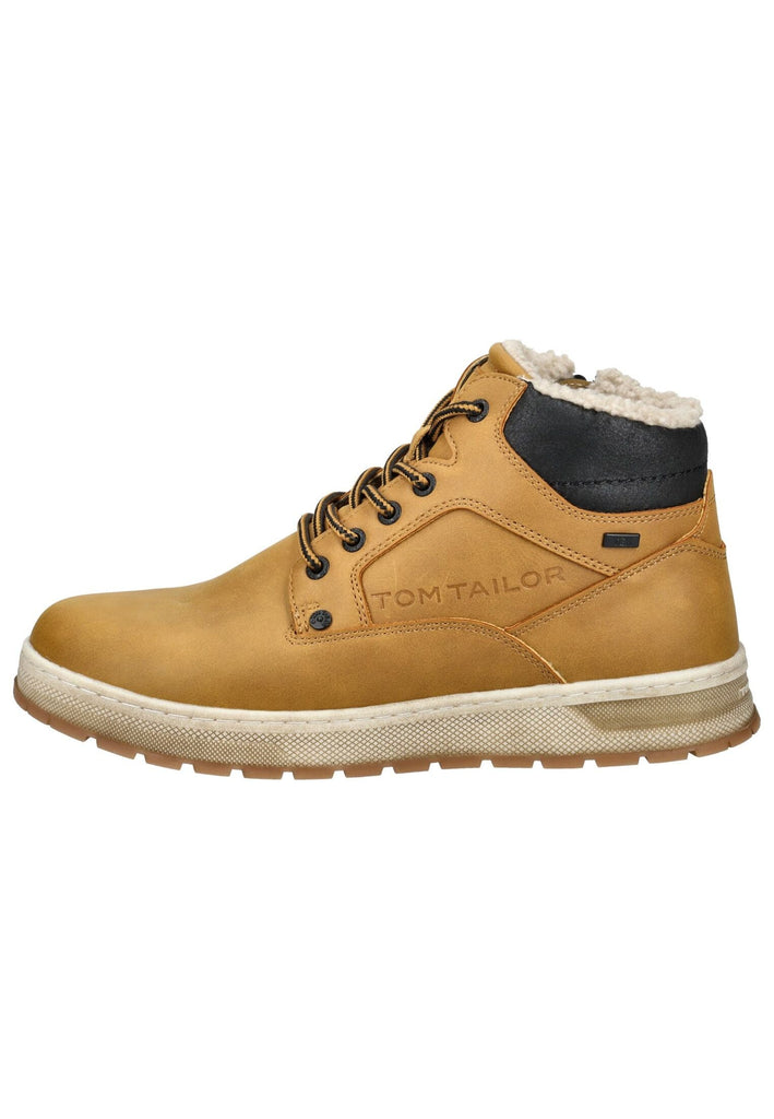 Tom Tailor Stiefelette Lederimitat/Textil Camel Warmfutter