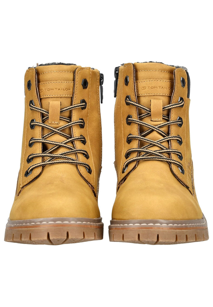 Tom Tailor Stiefelette Lederimitat/Textil Camel Warmfutter