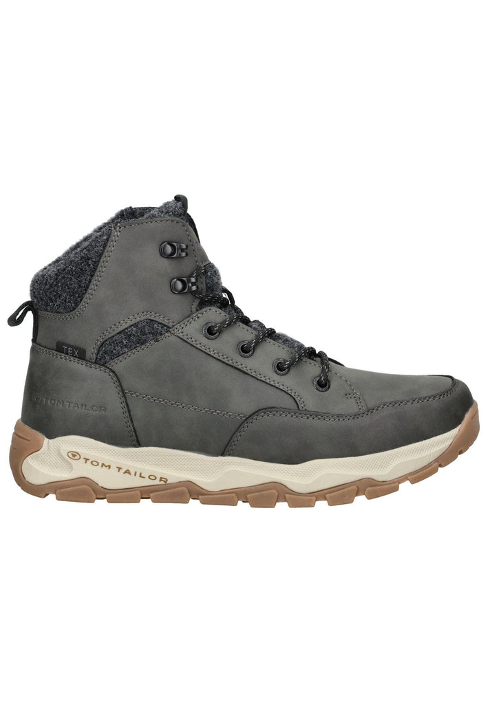 Tom Tailor Stiefelette Lederimitat/Textil Coal Warmfutter