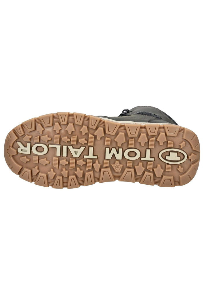 Tom Tailor Stiefelette Lederimitat/Textil Coal Warmfutter