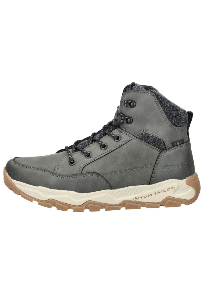 Tom Tailor Stiefelette Lederimitat/Textil Coal Warmfutter