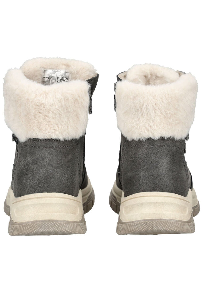 Tom Tailor Stiefelette Lederimitat/Textil Coal Warmfutter