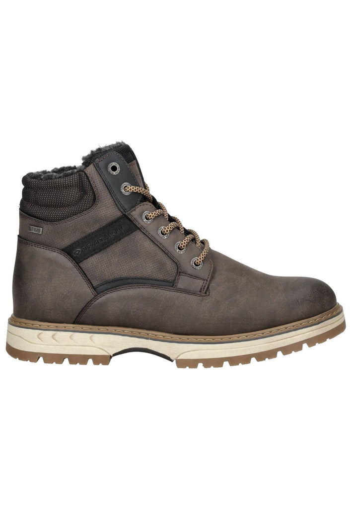 Tom Tailor Stiefelette Lederimitat/Textil Espresso Warmfutter