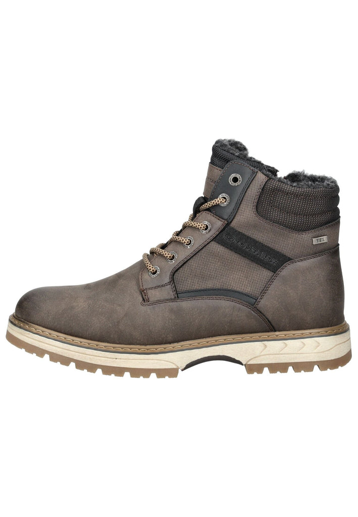 Tom Tailor Stiefelette Lederimitat/Textil Espresso Warmfutter