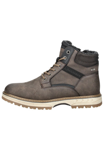 Tom Tailor Stiefelette Lederimitat/Textil Espresso Warmfutter
