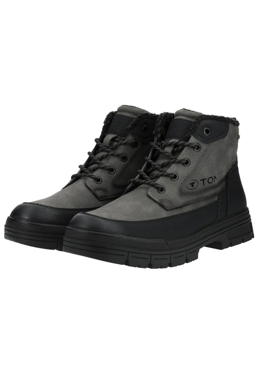 Tom Tailor Stiefelette Lederimitat/Textil Grau Warmfutter