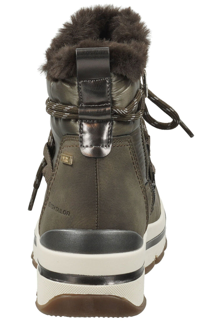 Tom Tailor Stiefelette Lederimitat/Textil Lava Warmfutter