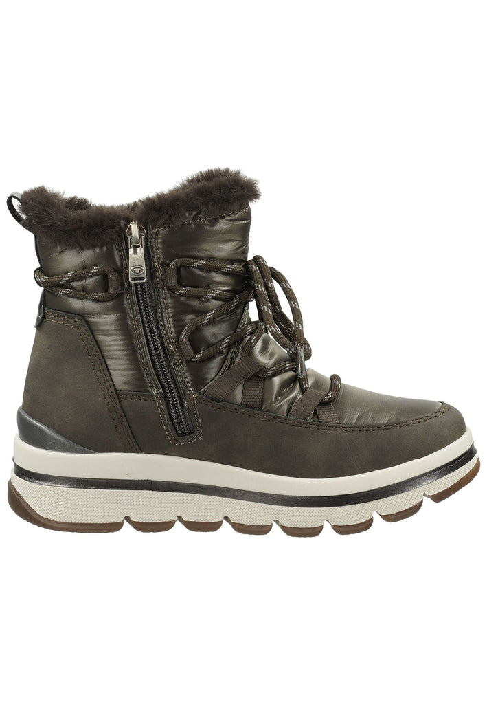 Tom Tailor Stiefelette Lederimitat/Textil Lava Warmfutter