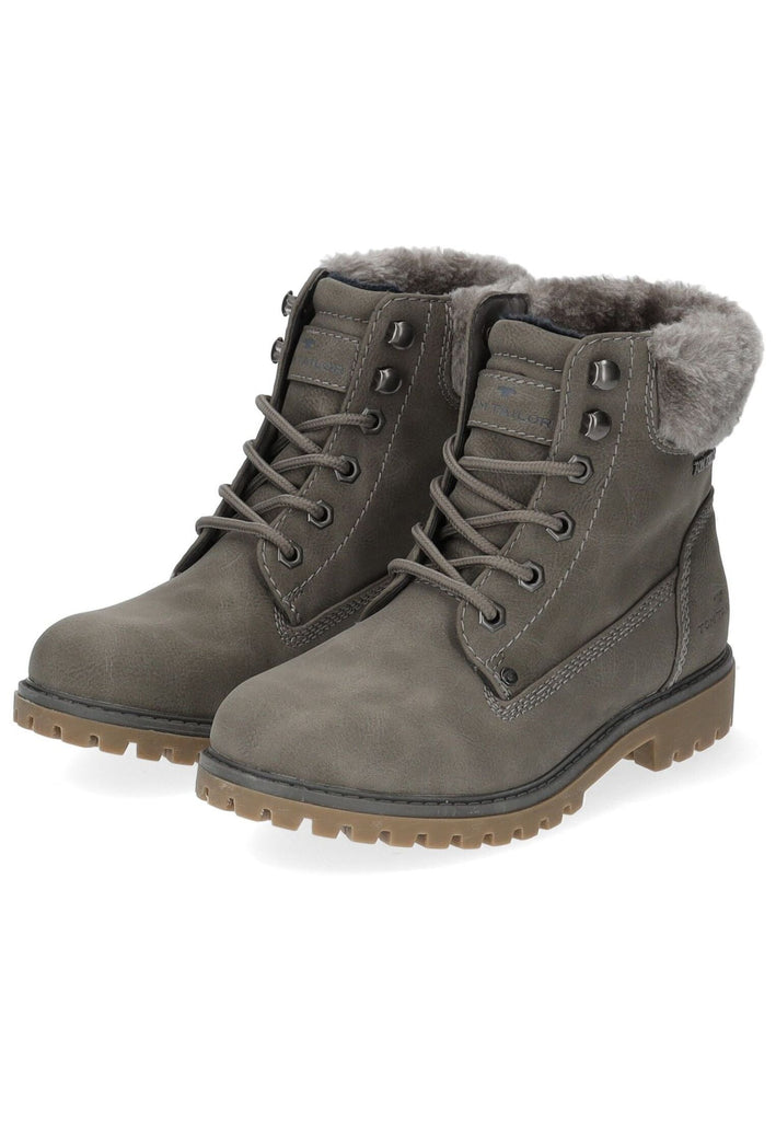 Tom Tailor Stiefelette Lederimitat/Textil Mud Warmfutter