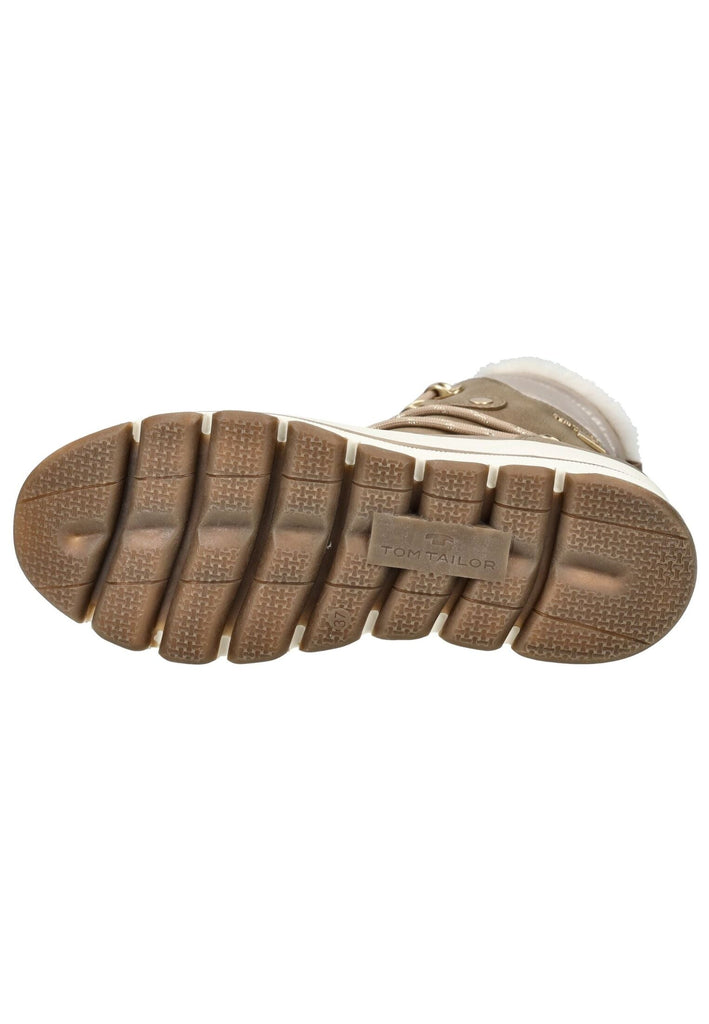 Tom Tailor Stiefelette Lederimitat/Textil Sand Warmfutter