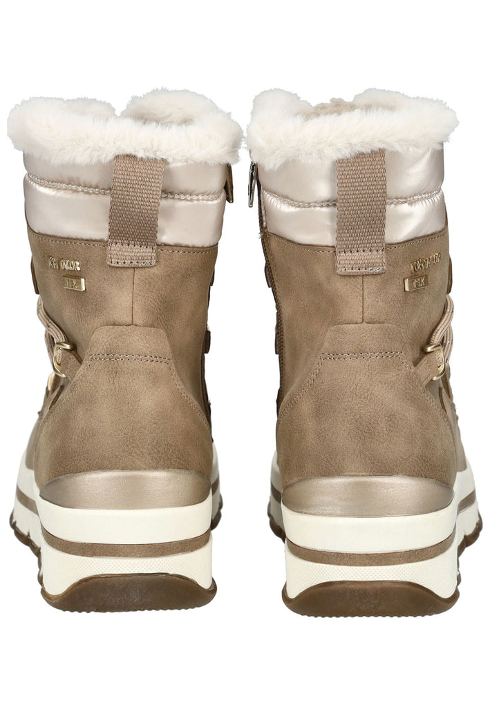 Tom Tailor Stiefelette Lederimitat/Textil Sand Warmfutter