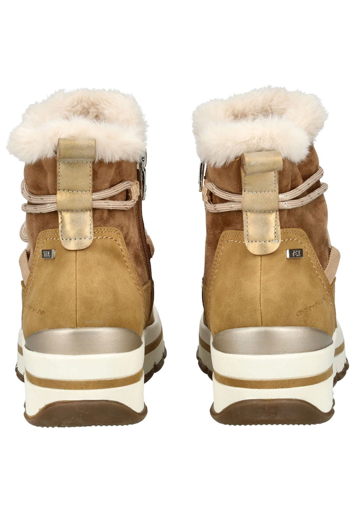 Tom Tailor Stiefelette Lederimitat/Textil Sand Warmfutter