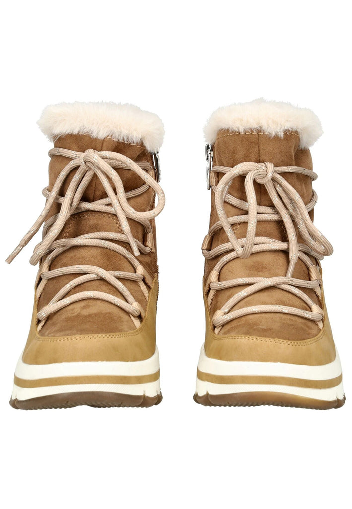 Tom Tailor Stiefelette Lederimitat/Textil Sand Warmfutter