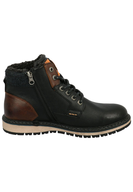 Tom Tailor Stiefelette Lederimitat/Textil Schwarz