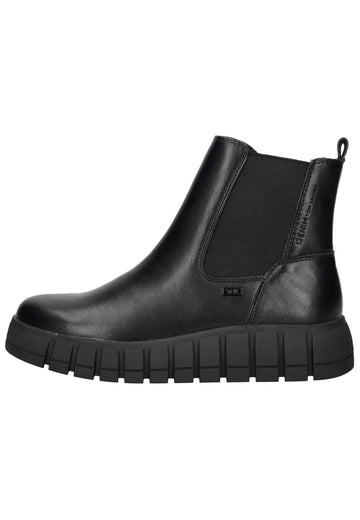 Tom Tailor Stiefelette Lederimitat/Textil Schwarz Warmfutter