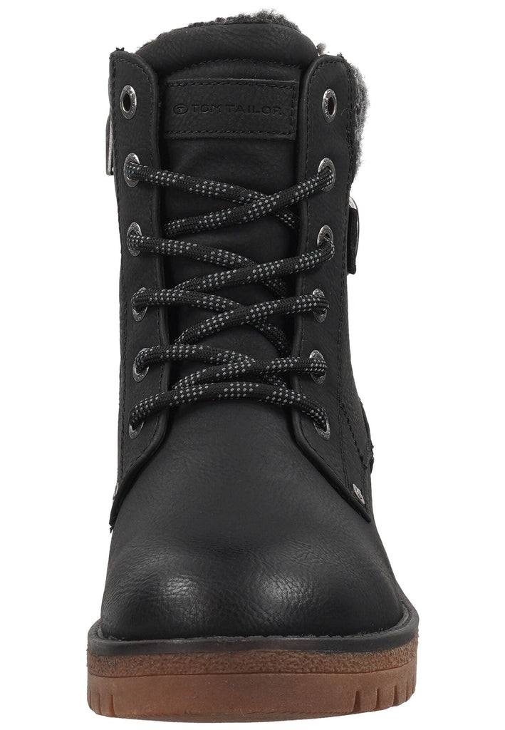 Tom Tailor Stiefelette Lederimitat/Textil Schwarz Warmfutter