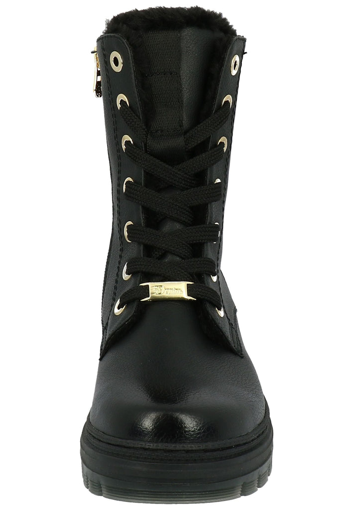 Tom Tailor Stiefelette Lederimitat/Textil Schwarz Warmfutter