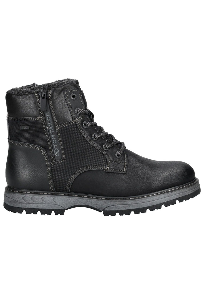 Tom Tailor Stiefelette Lederimitat/Textil Schwarz Warmfutter