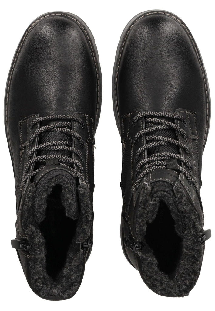 Tom Tailor Stiefelette Lederimitat/Textil Schwarz Warmfutter