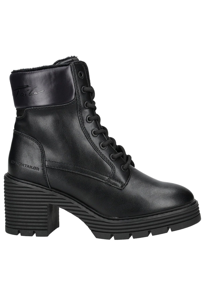 Tom Tailor Stiefelette Lederimitat/Textil Schwarz Warmfutter