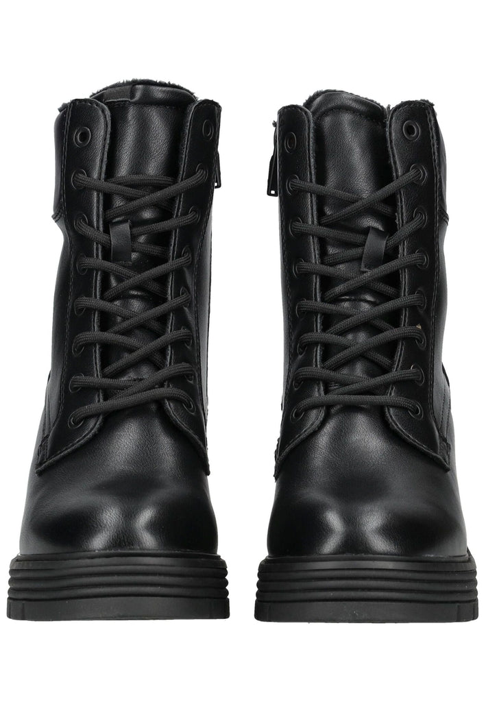 Tom Tailor Stiefelette Lederimitat/Textil Schwarz Warmfutter