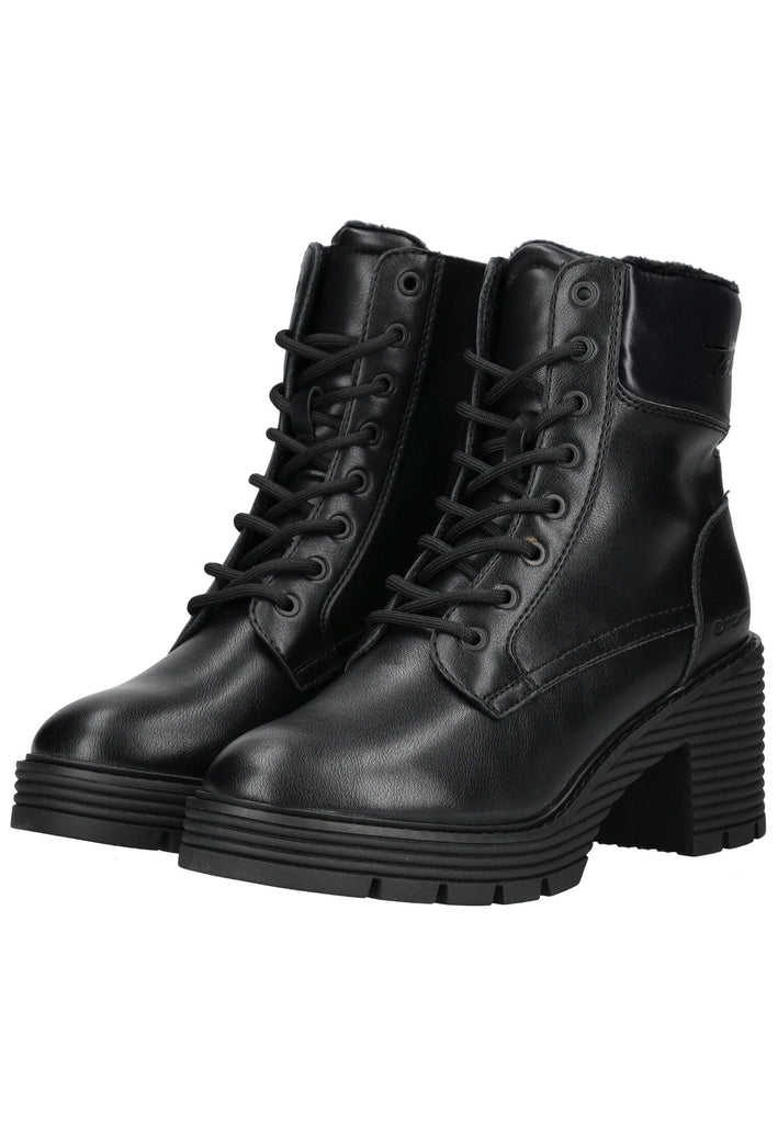 Tom Tailor Stiefelette Lederimitat/Textil Schwarz Warmfutter