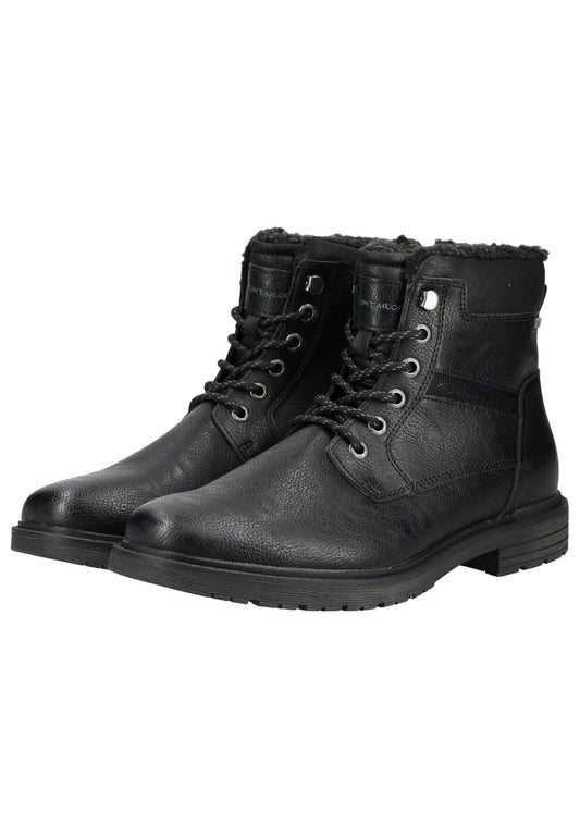 Tom Tailor Stiefelette Lederimitat/Textil Schwarz Warmfutter
