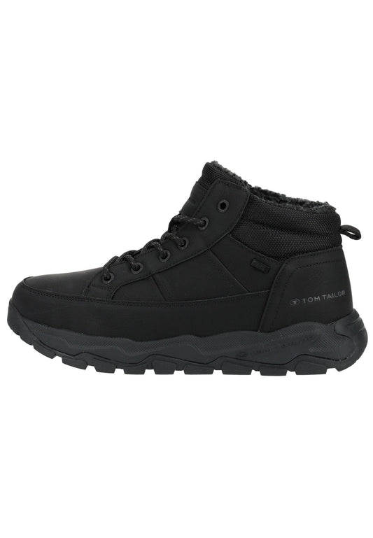 Tom Tailor Stiefelette Lederimitat/Textil Schwarz Warmfutter