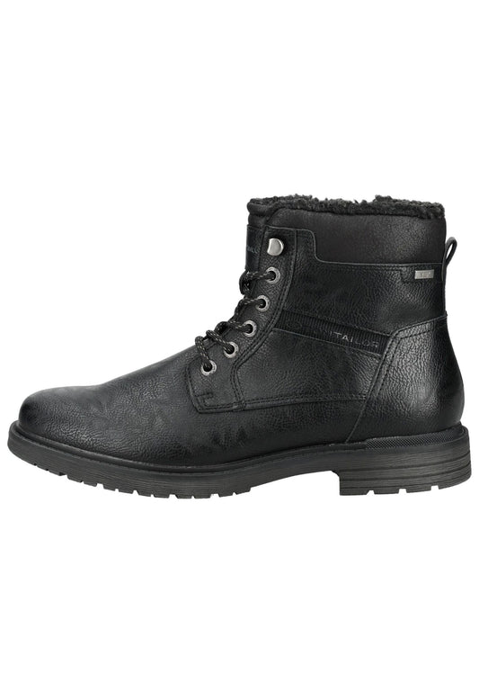Tom Tailor Stiefelette Lederimitat/Textil Schwarz Warmfutter
