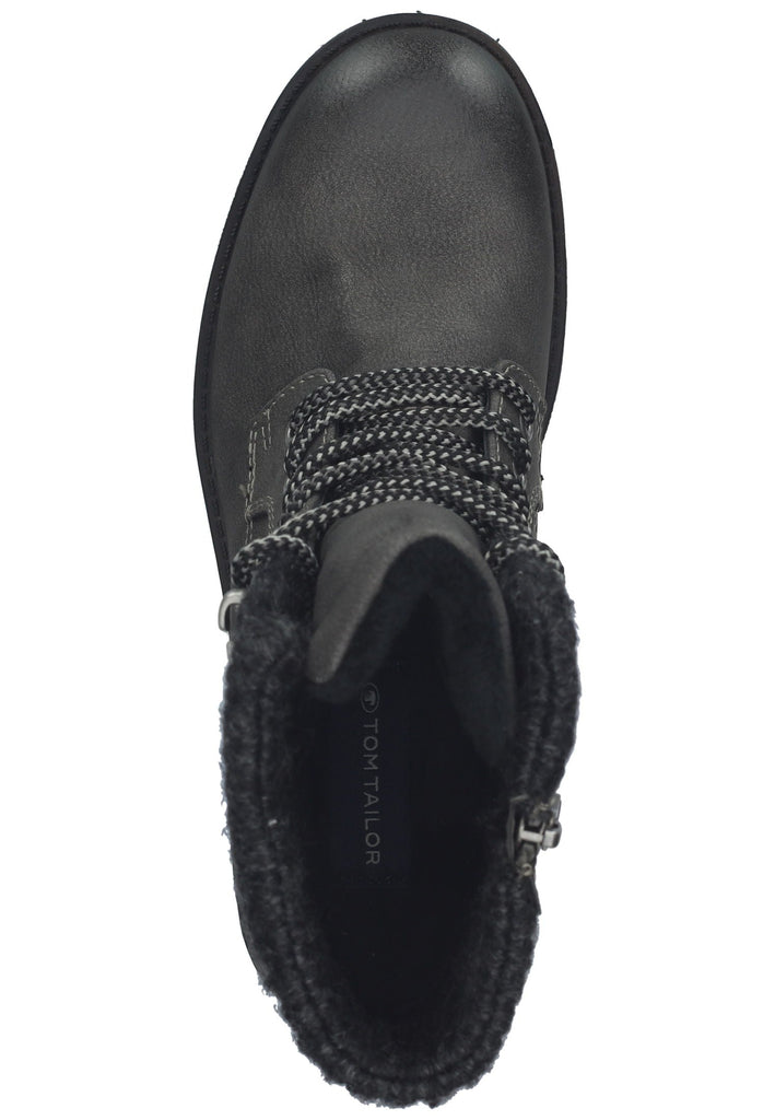 Tom Tailor Stiefelette PU Coal Warmfutter
