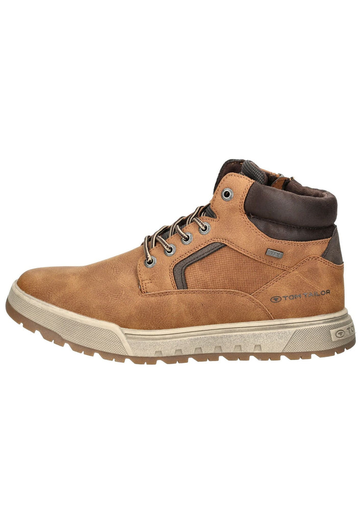 Stiefeletten Tom Tailor Stiefelette Lederimitat/Textil Cognac