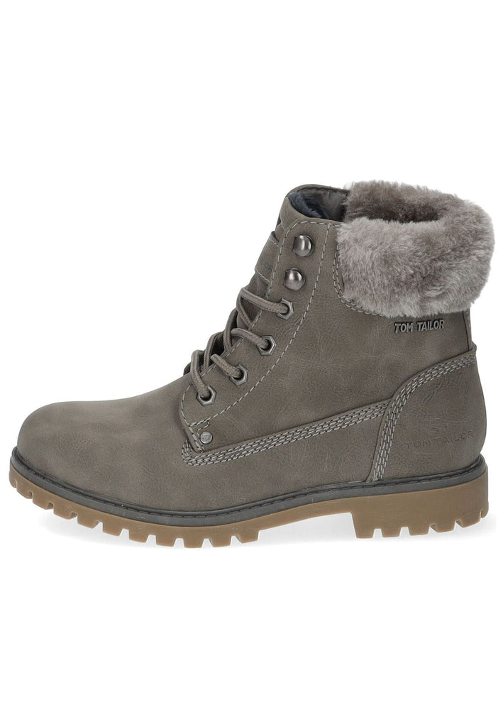 Stiefeletten Tom Tailor Stiefelette Lederimitat/Textil Mud Warmfutter