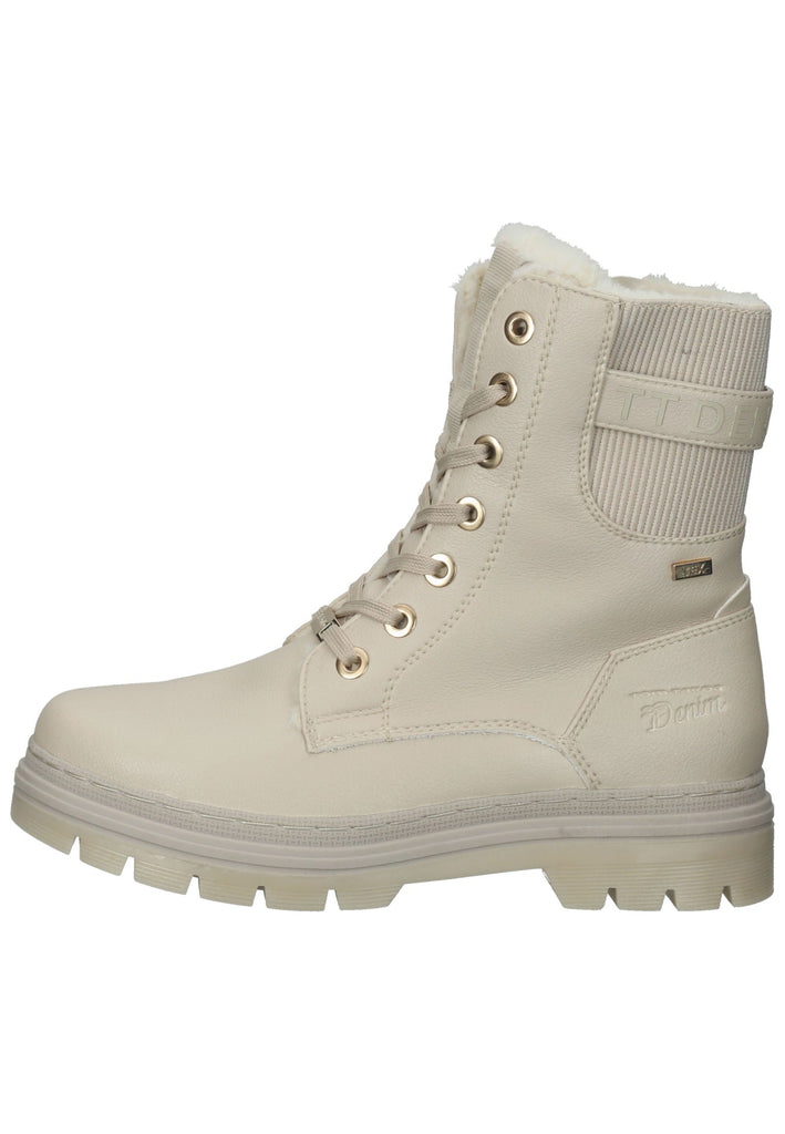 Stiefeletten Tom Tailor Stiefelette PU Beige Warmfutter