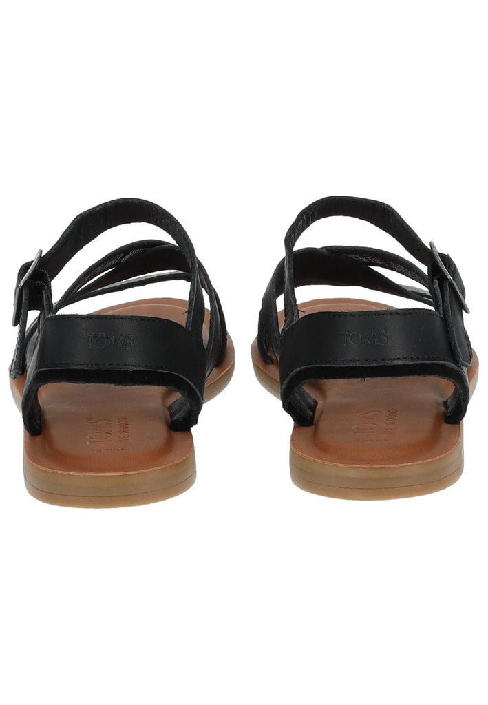 TOMS Sandalen Leder Schwarz