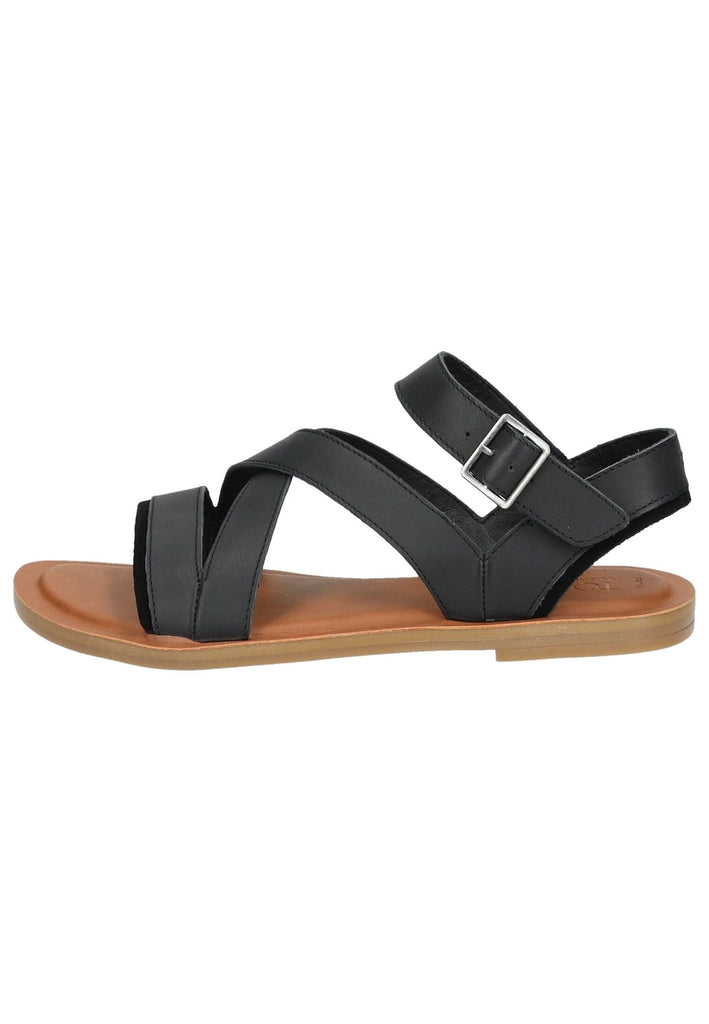 TOMS Sandalen Leder Schwarz