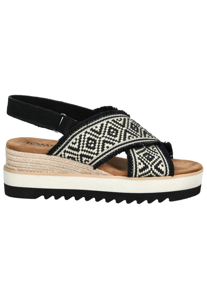 TOMS Sandalen Textil Schwarz