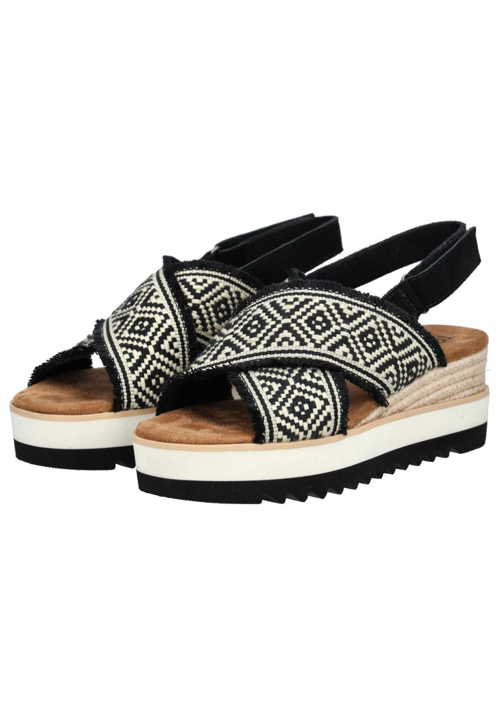 TOMS Sandalen Textil Schwarz