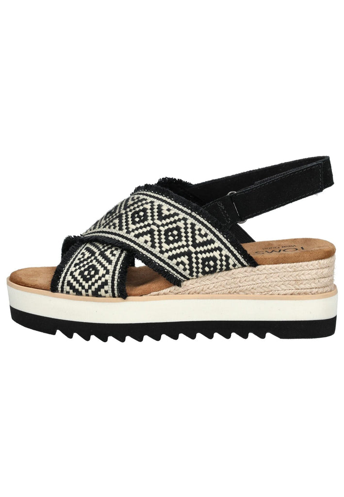 TOMS Sandalen Textil Schwarz