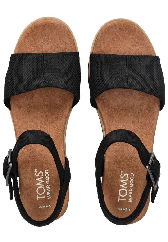 TOMS Sandalen Textil Schwarz