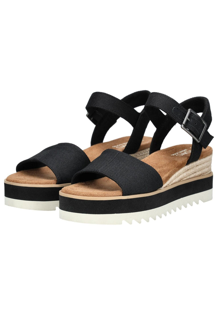 TOMS Sandalen Textil Schwarz
