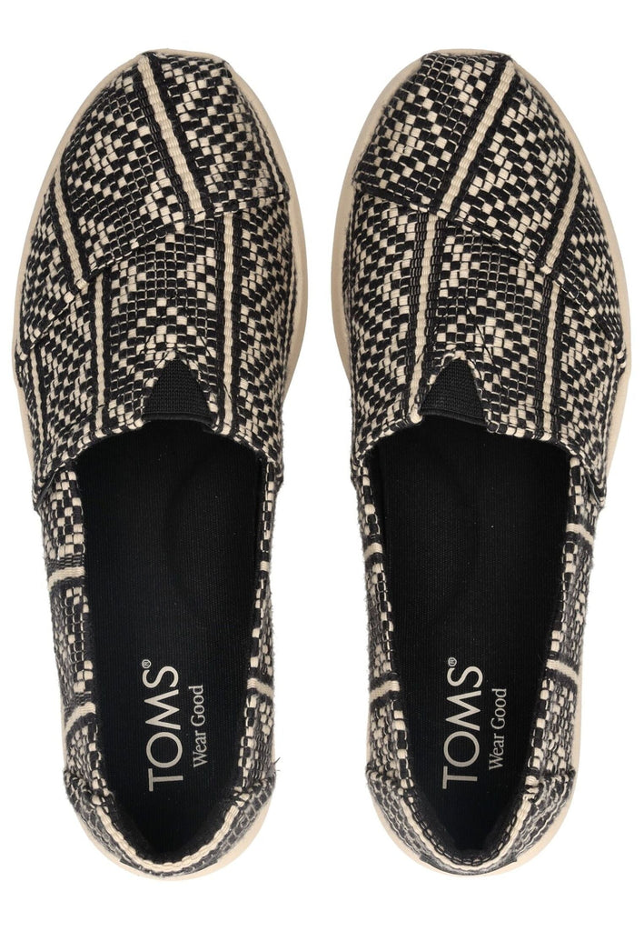 TOMS Slipper Textil Schwarz/Weiß
