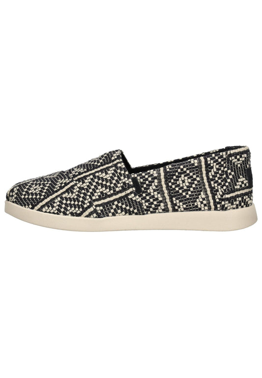 TOMS Slipper Textil Schwarz/Weiß