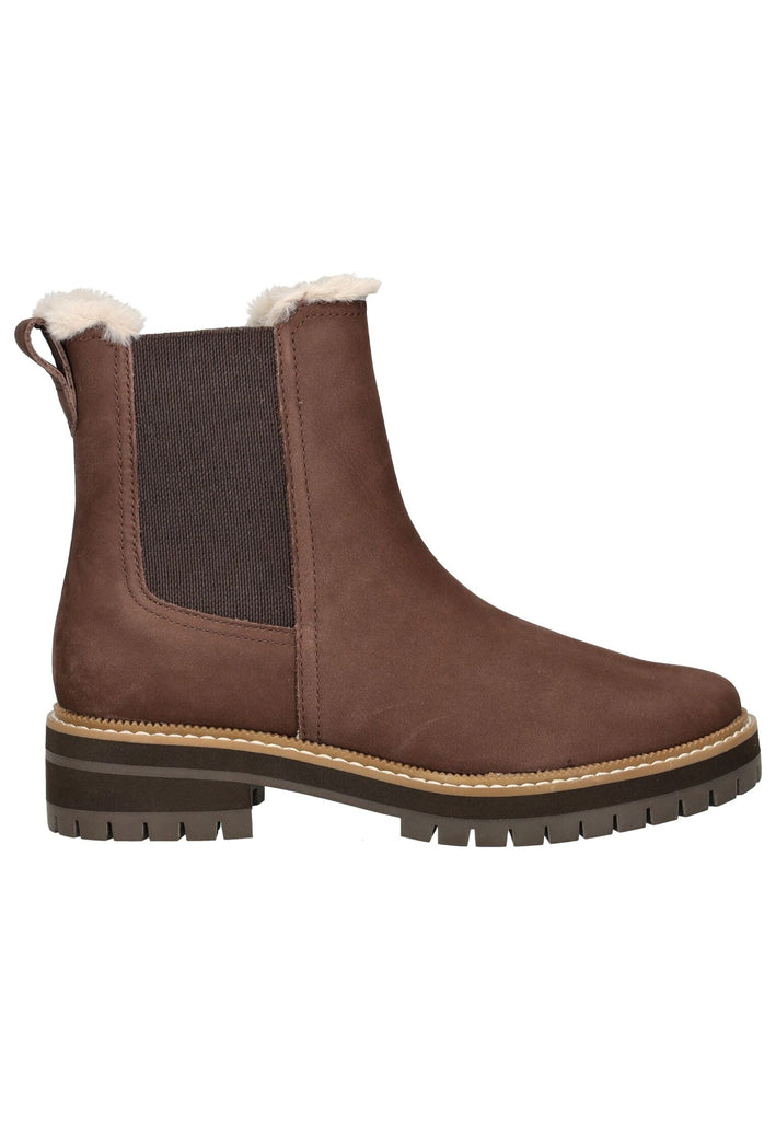 TOMS Stiefelette Leder/Textil Dunkelbraun Warmfutter