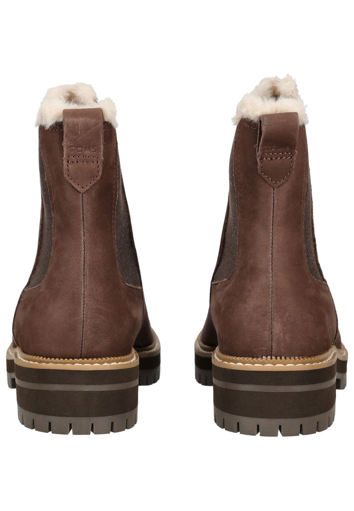 TOMS Stiefelette Leder/Textil Dunkelbraun Warmfutter