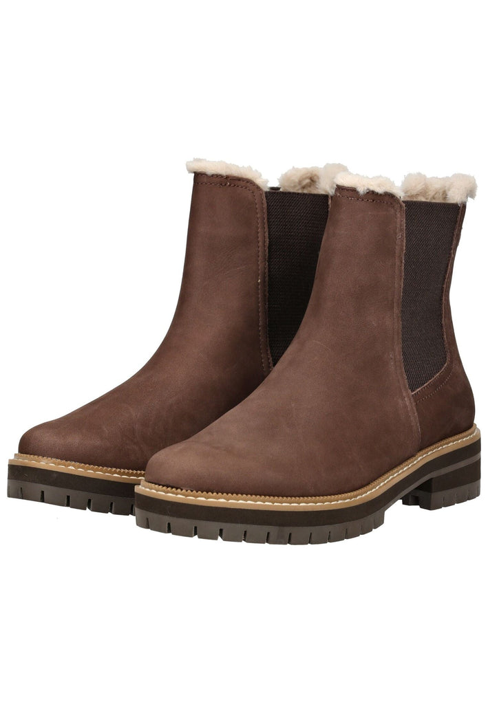 TOMS Stiefelette Leder/Textil Dunkelbraun Warmfutter